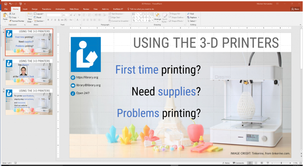 Powerpoint presentation screenshot