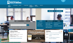 Screenshot of Langsdale Library's homepage