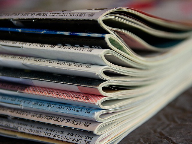 Stack of magazines picture